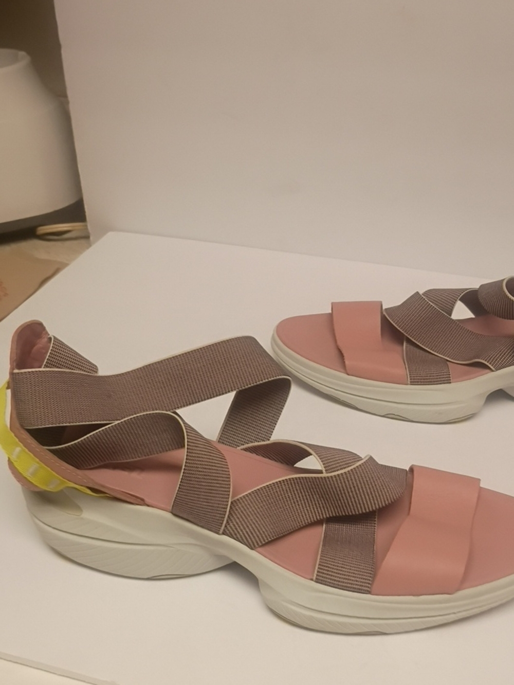 Sorel Explorer Blitz Multi Strap Eraser Pink and Moonstone Platform Sandals 11